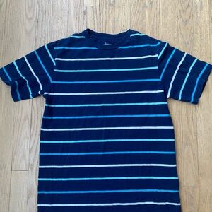 Circo Navy Blue Tee with Light Blue & White Stripes